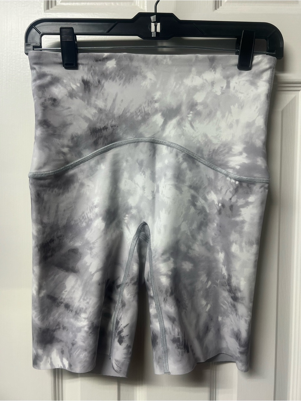 SPANX Grey Tie-Dye Booty Boost Bike Shorts
